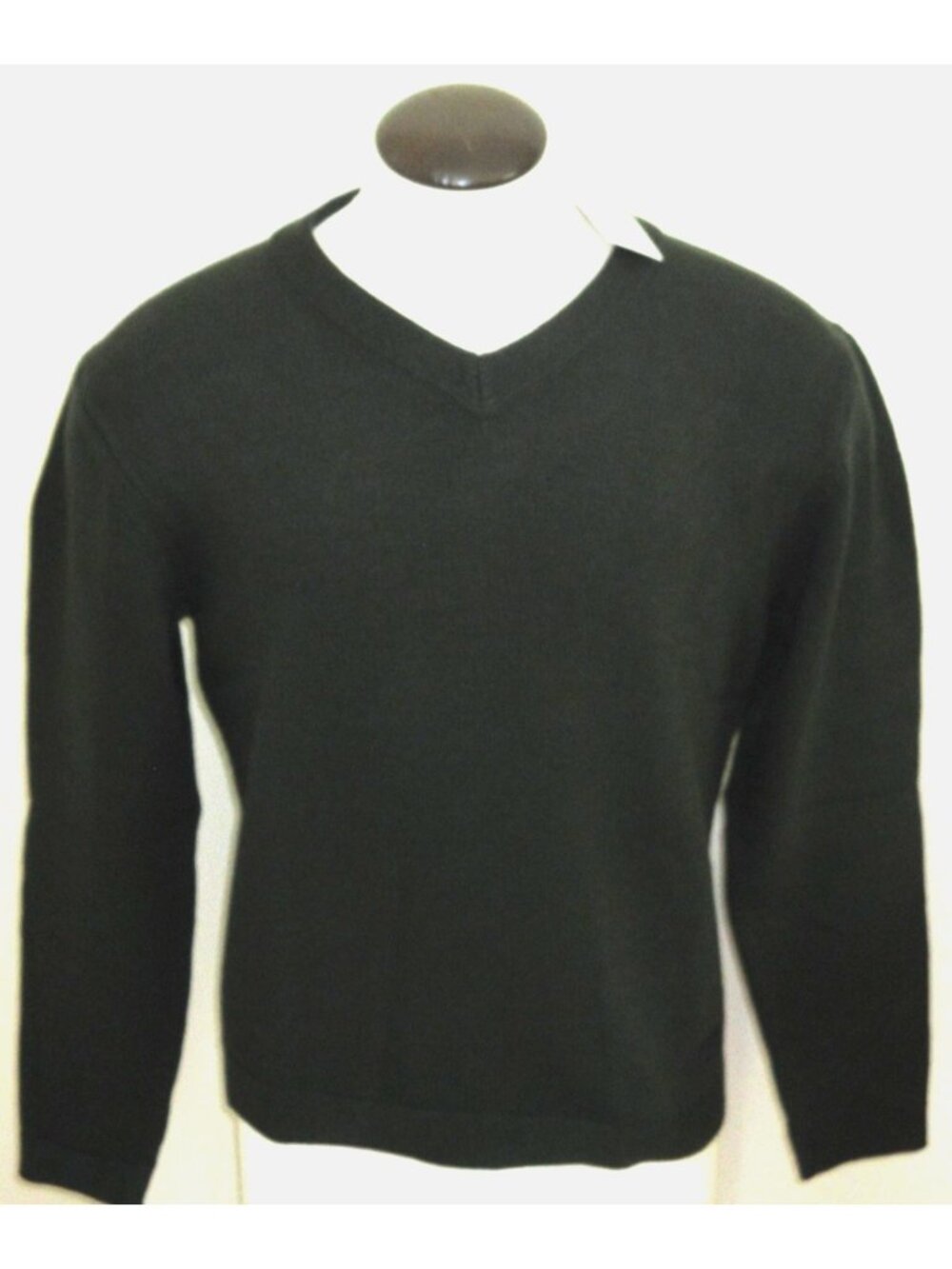 OOBE Brand Men's Heron V Neck Virgin Wool Sweater Fern Green Cozy Ships Free